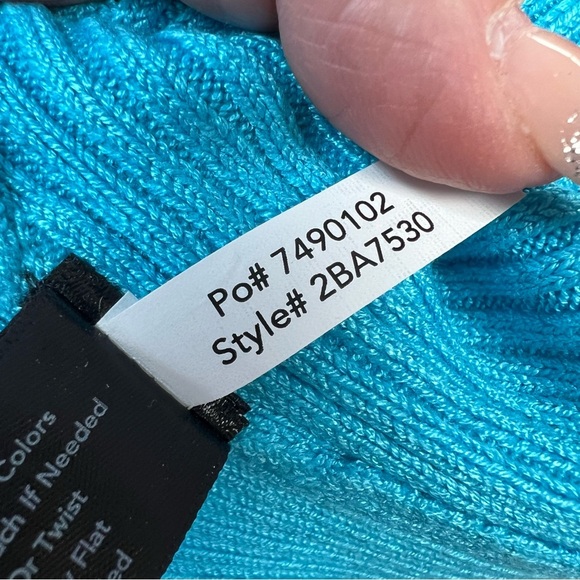 Boston Proper Sleeveless Ribbed Half-Zip Sweater in Splash Blue SZ SM - Picture 6 of 6